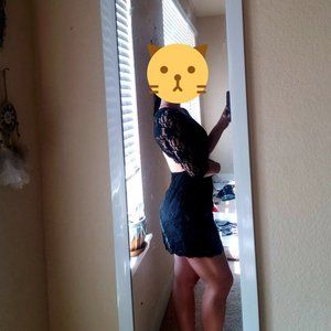 Open Back Formal Lace Dress